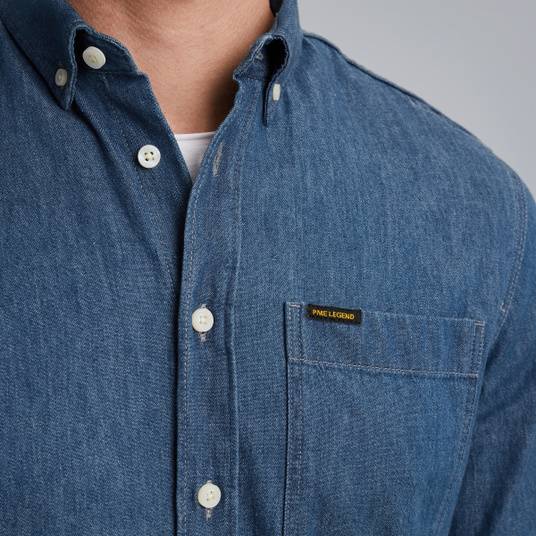 Pme Legend Hemd mit Indigo-Waschung Kostenlose Rückgabe