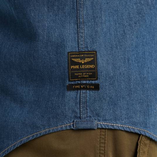 Pme Legend Hemd mit Indigo-Waschung Kostenlose Rückgabe