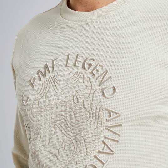 Pme Legend Sweatshirt mit Waffelstruktur Saisonschlussverkauf