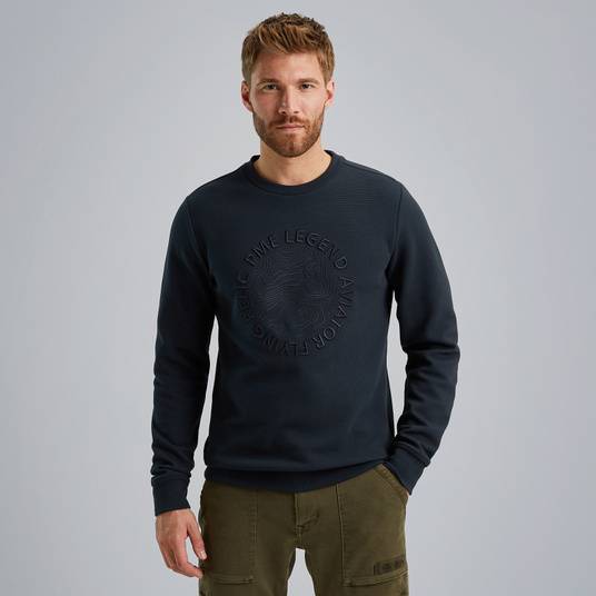Pme Legend Sweatshirt mit Waffelstruktur Weihnachtsangebot