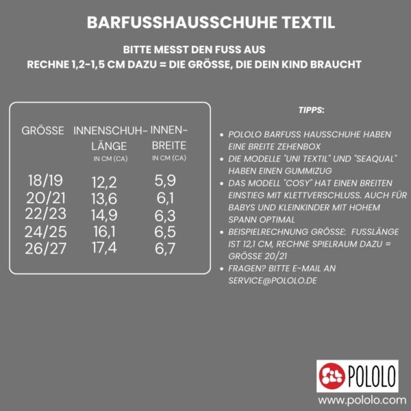 Pololo Barfuß Hausschuh Baumwolle (bio) Uni Gelb zollfrei
