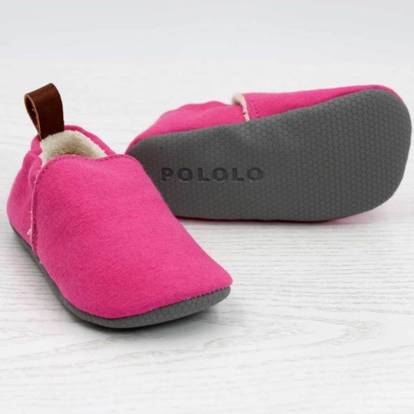 Pololo Barfuß Hausschuh Baumwolle (bio) Uni Pink Online