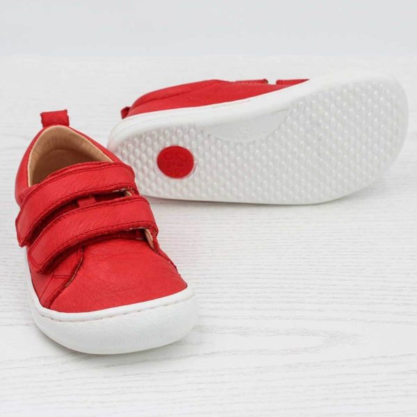 Pololo Barfuss Sneaker Leder rot Limitierter Zeitrabatt