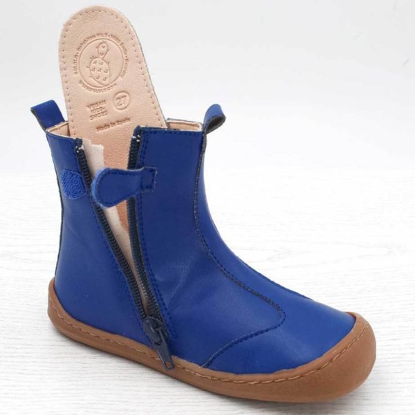 Pololo Barfußschuh Chelsea aus Kaktusleder Blau (vegan) Versandkostenfrei