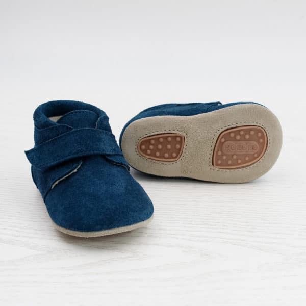 Pololo Für die ersten Schritte – “Porto” der Barfuß Kleinkindschuh blau als Kletter Exklusivangebot