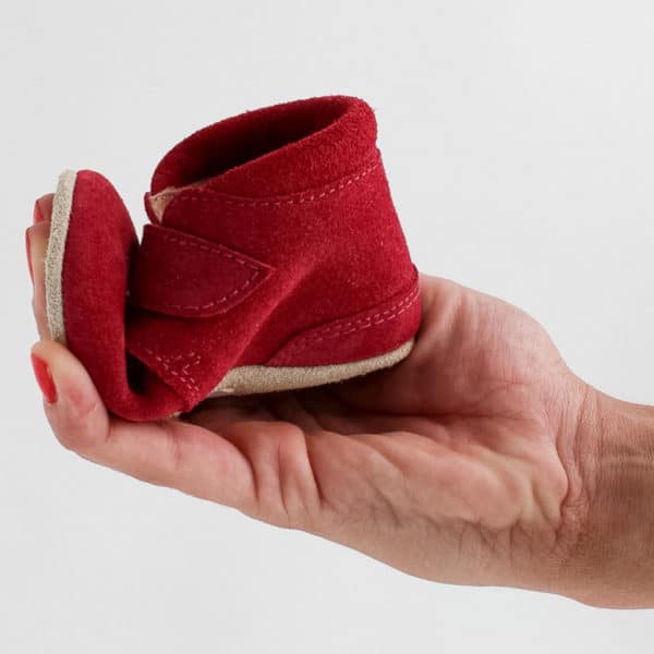 Pololo Für die ersten Schritte – “Porto” der Barfuß Kleinkindschuh rot Preisnachlass