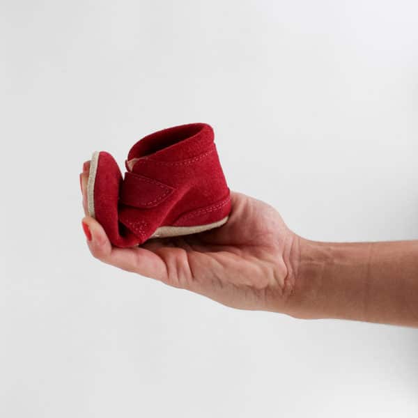Pololo Für die ersten Schritte – “Porto” der Barfuß Kleinkindschuh rot als Kletter Saisonschlussverkauf