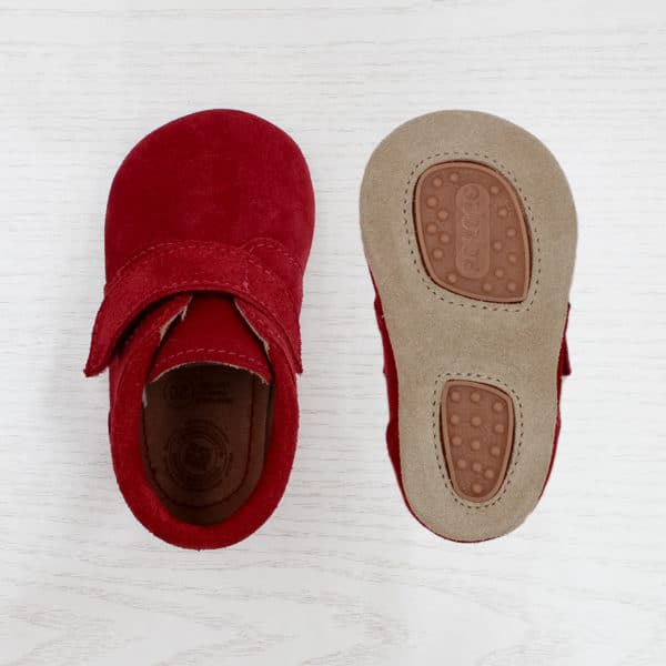 Pololo Für die ersten Schritte – “Porto” der Barfuß Kleinkindschuh rot als Kletter Saisonschlussverkauf