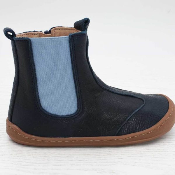 Pololo Barfußschuh Chelsea Leder Blau Weihnachtsangebot