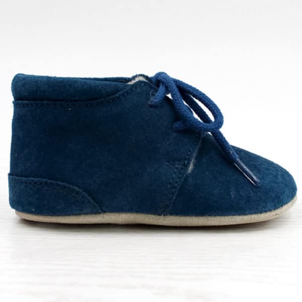 Pololo Für die ersten Schritte – “Porto” der Barfuß Kleinkinderschuh Wollgefüttert blau Vatertagsangebot