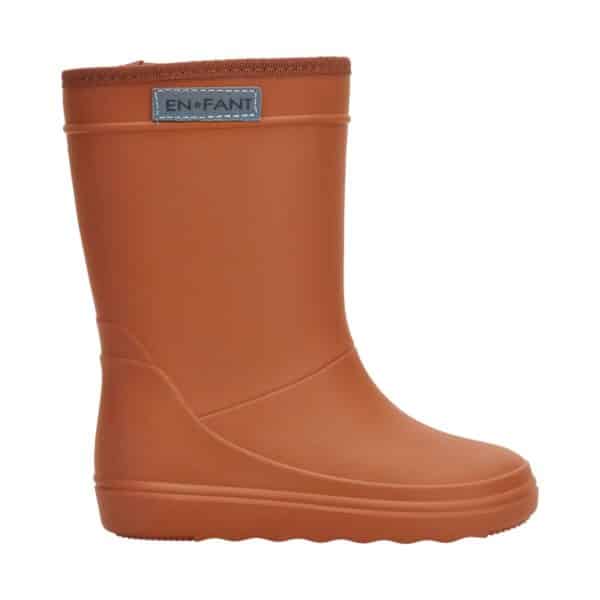 Pololo Gummistiefel EnFant gefüttert Braun 20-30 Letzte 3 Tage