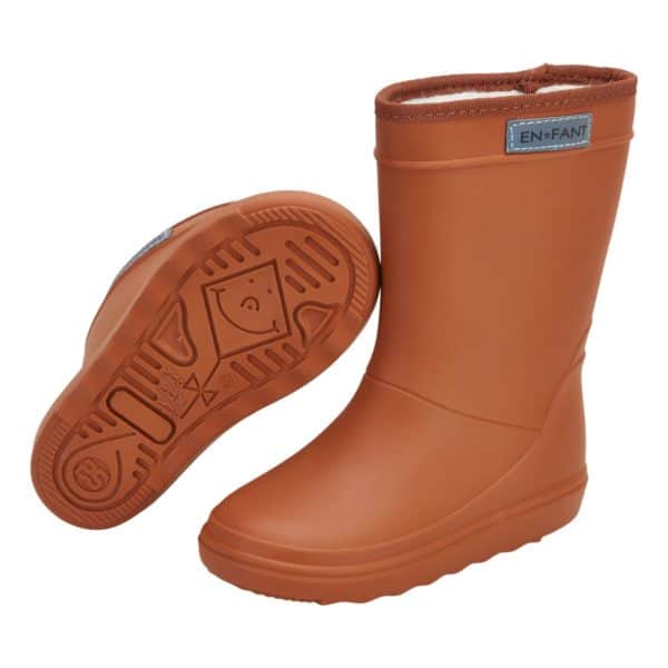 Pololo Gummistiefel EnFant gefüttert Braun 20-30 Letzte 3 Tage