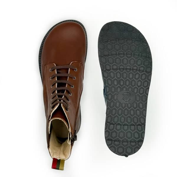 Pololo Barfußschuh Damenstiefellette „MN Aspen“ von Martin Natur – Braun Clearance-Verkauf
