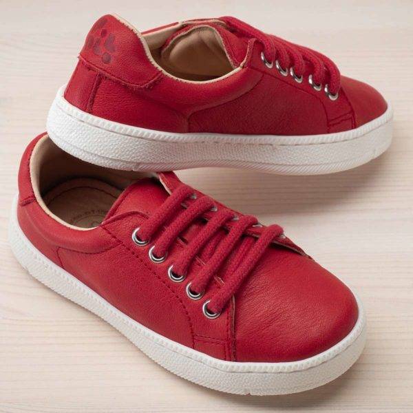 Pololo Leder-Sneaker Rot Preisnachlass