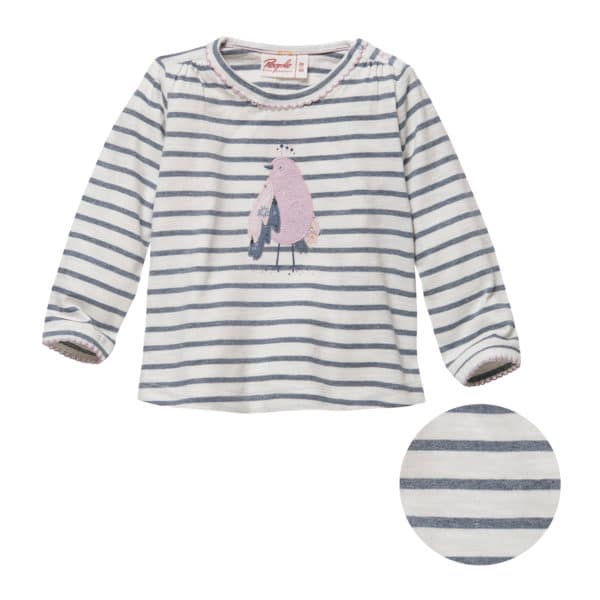 Pololo People Wear Organic Langarm-Shirt Motiv Vogel, aus Bio-Baumwolle Muttertagsangebot