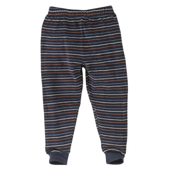 Pololo People Wear Organic Frottée- Pyjama, bunt geringelt, aus 100% Baumwolle (Bio) Lagerräumung