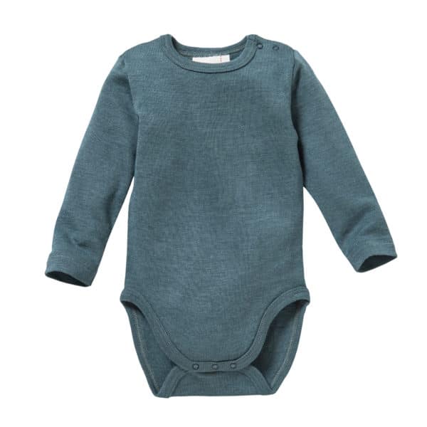 Pololo People Wear Organic Langarm-Body Wolle-Seide, smaragd-grün Neueste Mode