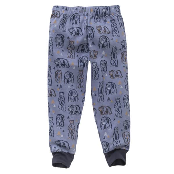 Pololo People Wear Organic Langarm-Pyjama “Grizzlybär”, blau/bedruckt, Baumwolle (Bio) Zeitlich begrenztes Angebot