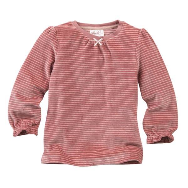 Pololo People Wear Organic Nicki-Pyjama, rosa geringelt, aus 100% Baumwolle (Bio) Große Rabatte