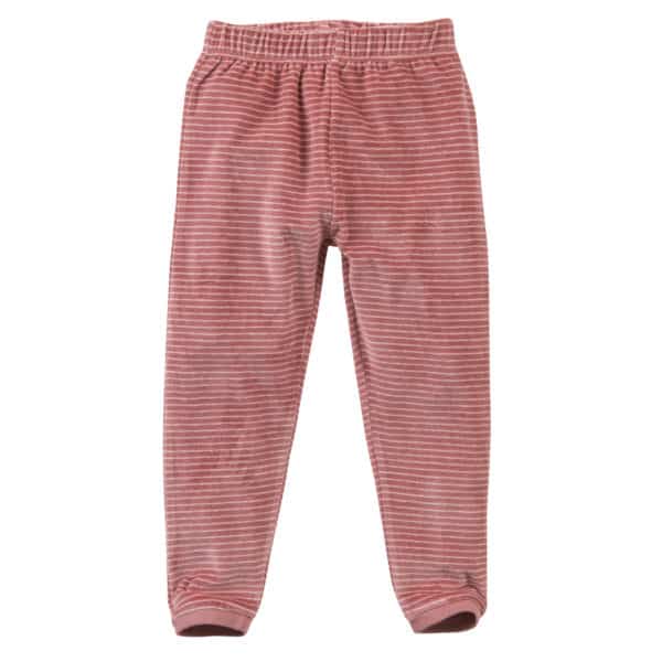 Pololo People Wear Organic Nicki-Pyjama, rosa geringelt, aus 100% Baumwolle (Bio) Große Rabatte