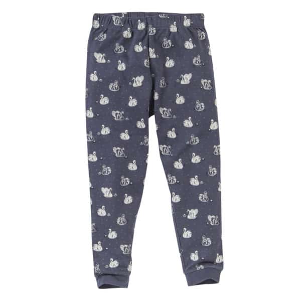 Pololo People Wear Organic Pyjama, dunkelblau/bedruckt mit Schwänen Neuheiten