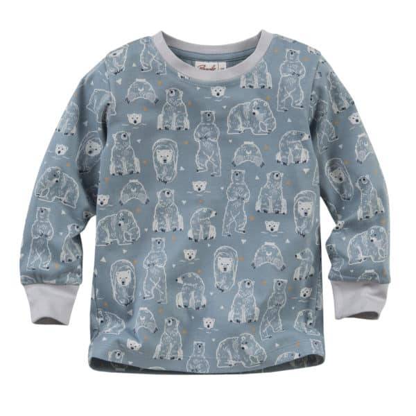 Pololo People Wear Organic Pyjama, petrol bedruckt mit Motiv “Eisbär”, aus 100% Baumwolle (Bio) Bestseller