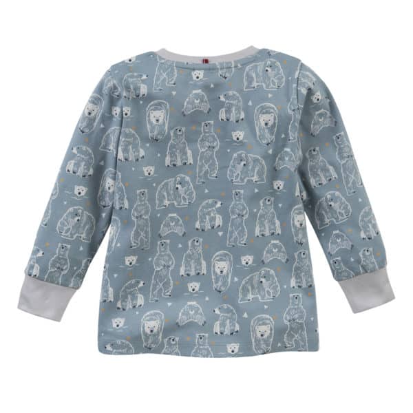 Pololo People Wear Organic Pyjama, petrol bedruckt mit Motiv “Eisbär”, aus 100% Baumwolle (Bio) Bestseller