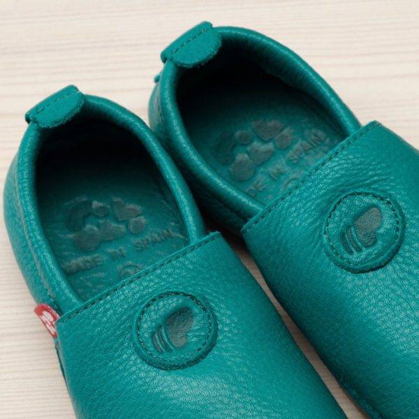 Pololo Hausschuh Uni Leder Türkis Wochenangebot