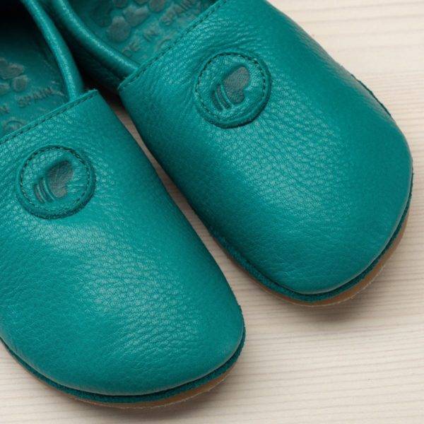 Pololo Hausschuh Uni Leder Türkis Wochenangebot