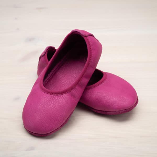 Pololo Hausschuh Ballerina Leder Pink Bis zu 50% Rabatt