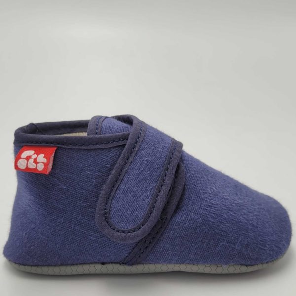 Pololo Barfuß Hausschuh mit Klettverschluss – blau Nur für heute