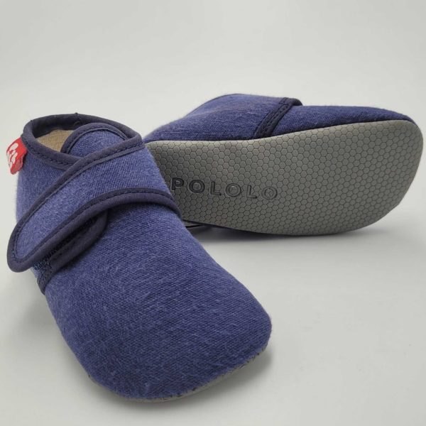 Pololo Barfuß Hausschuh mit Klettverschluss – blau Nur für heute