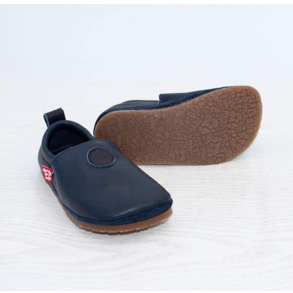 Pololo Barfußschuh Uni Leder Blau 2025