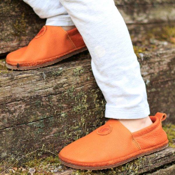 Pololo Barfußschuh Uni Leder Hellbraun Auslauf