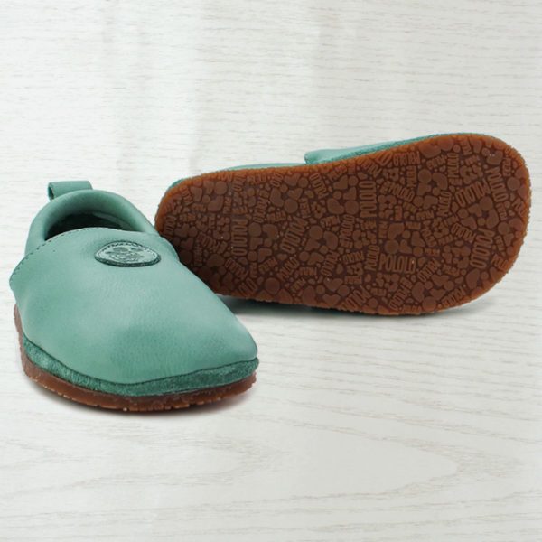 Pololo Barfußschuh Uni Leder Hellgrün Verkauf