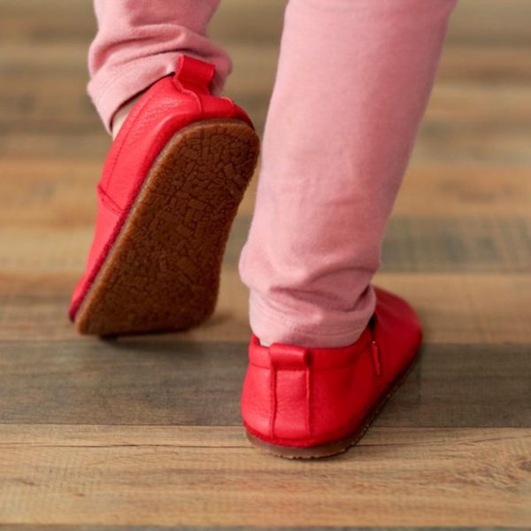 Pololo Barfußschuh Uni Leder Rot Angebote