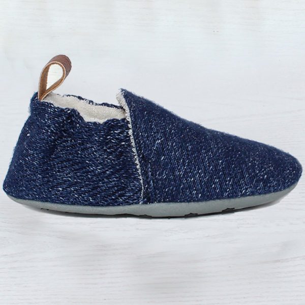Pololo Hausschuhe aus recy. Textilien Blau 18/19-26/27 Lagerräumung
