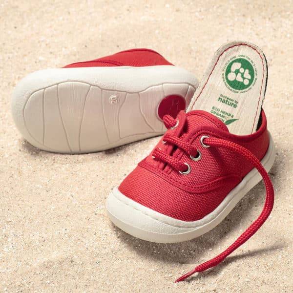 Pololo “Pepe” Baumwoll-Sneaker rot Räumungsverkauf