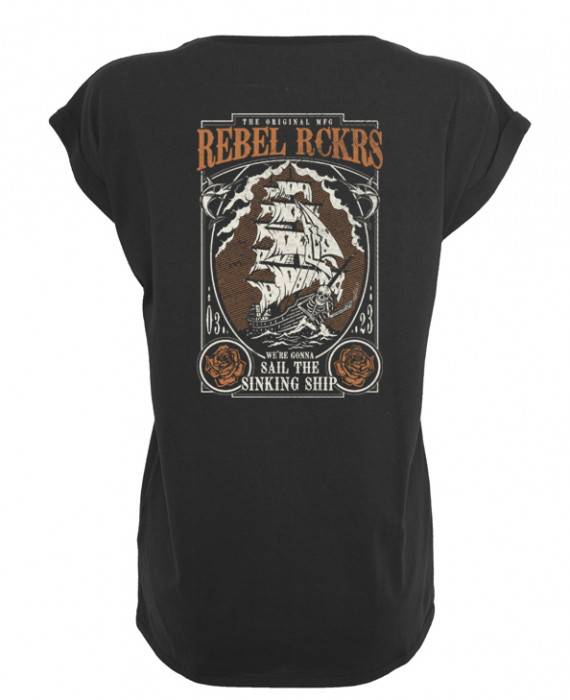 Rebel Rockers Girl Loosefit Tee Sinking Black Friday Preise