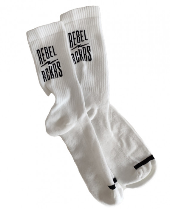 Rebel Rockers Font Sneaker Sock white Große Rabatte