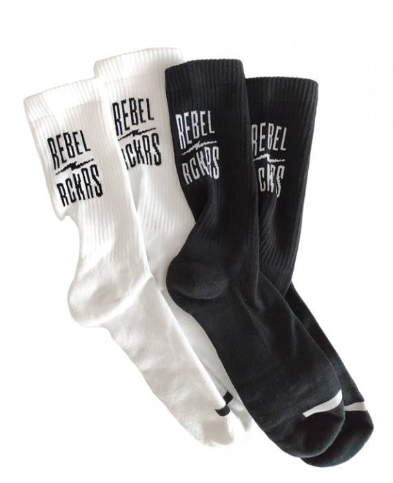 Rebel Rockers Font Sneaker Sock white Große Rabatte