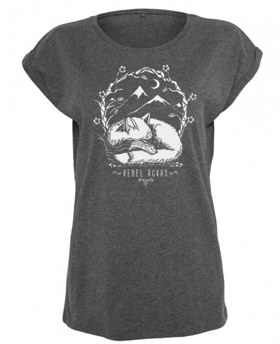 Rebel Rockers Fox Girl Loosefit Tee dark greyheather Hotsell