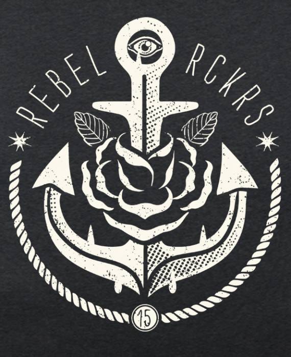 Rebel Rockers Anchor Rose Twisted Hooded Limitierter Zeitrabatt