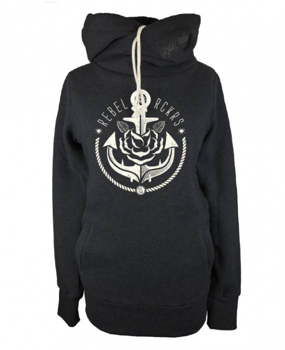 Rebel Rockers Anchor Rose Twisted Hooded Limitierter Zeitrabatt