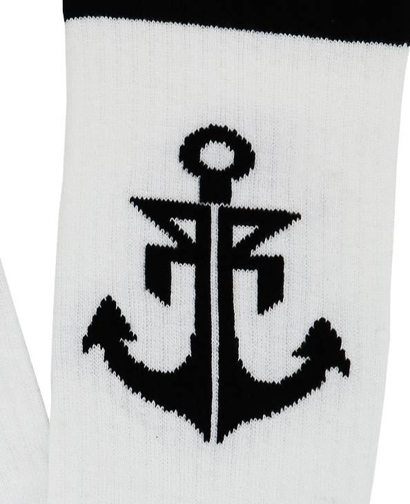 Rebel Rockers Tube Sock Anchor wht Großer Ausverkauf