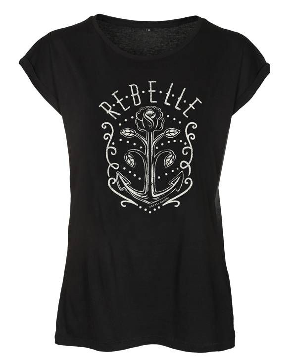 Rebel Rockers Fleur Girl Loosefit Tee blk Vatertagsangebot