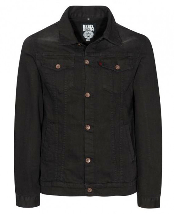 Rebel Rockers Jeans Jacke blk Top Angebot