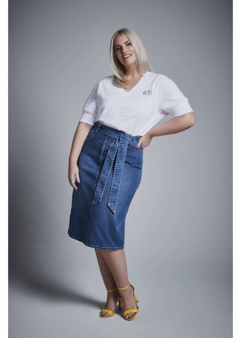 ROCK YOUR CURVES by Angelina T-Shirt in WeißArtikelnummer RYC-LCAK-0662-001 Outlet