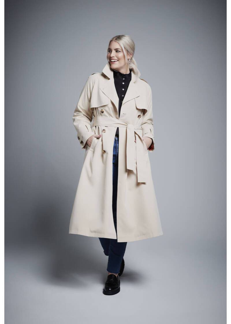 ROCK YOUR CURVES by Angelina Trenchcoat in EcruArtikelnummer RYC-LCAK-0496-101 Blitzverkäufe