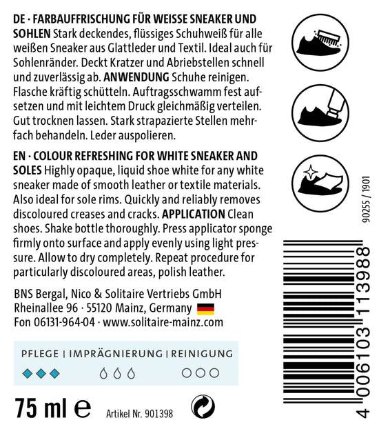 Schuhwerk Schwangau Solitaire Sneaker White Auslauf